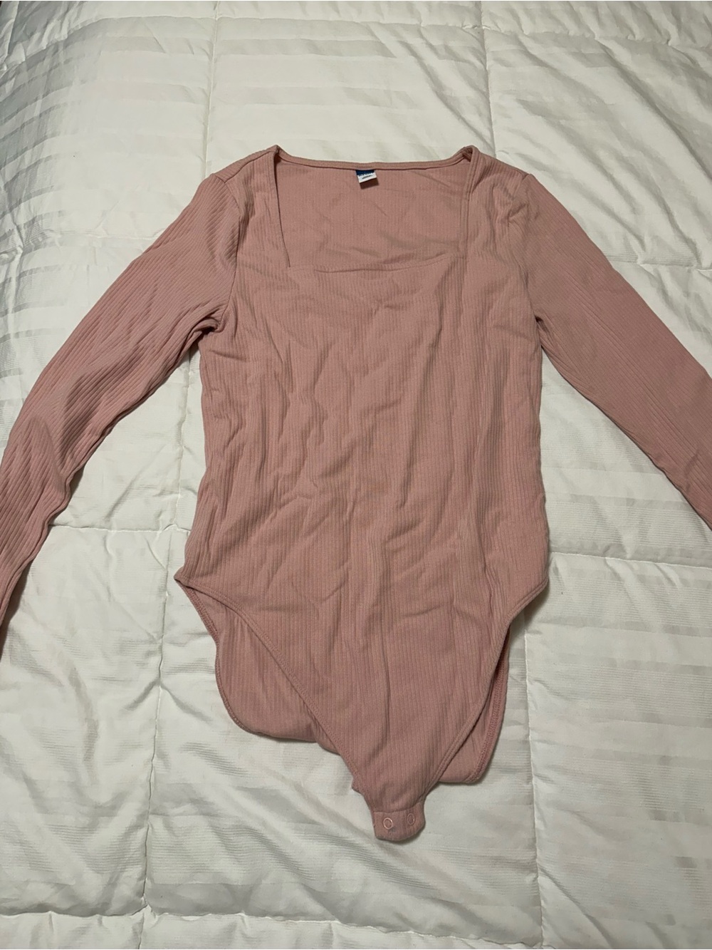 Old Navy Ribbed Long-Sleeve Bodysuit - Rose